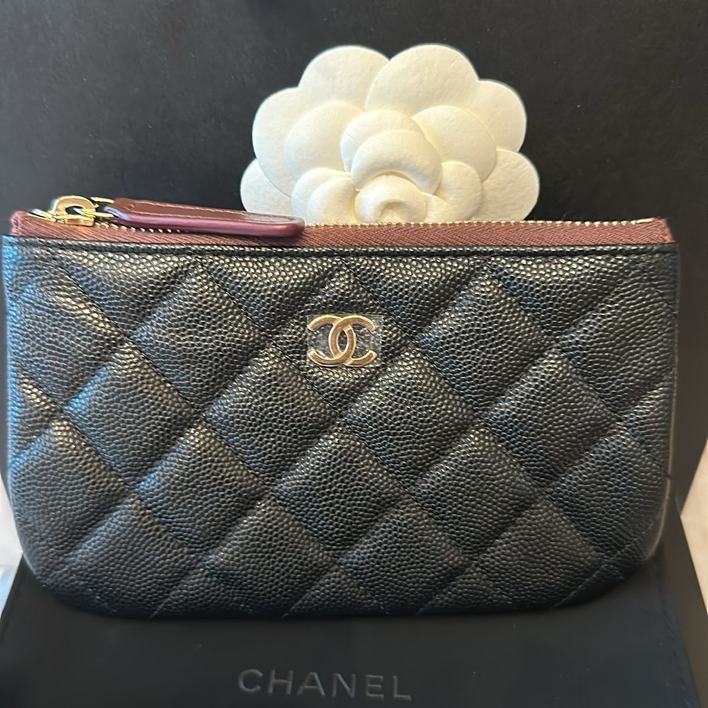 Authentic Chanel Quilted Mini O Case Pouch - Picture 4 of 14